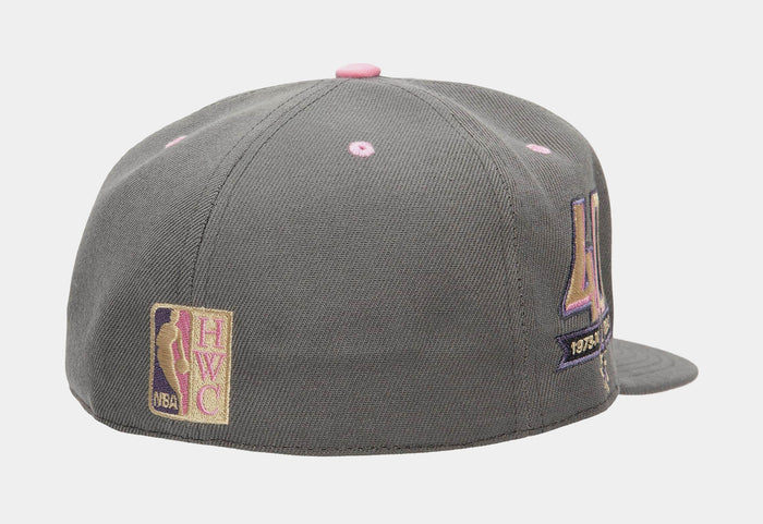 San Antonio Spurs Lavender Dreams Mens Fitted Hat (Grey)