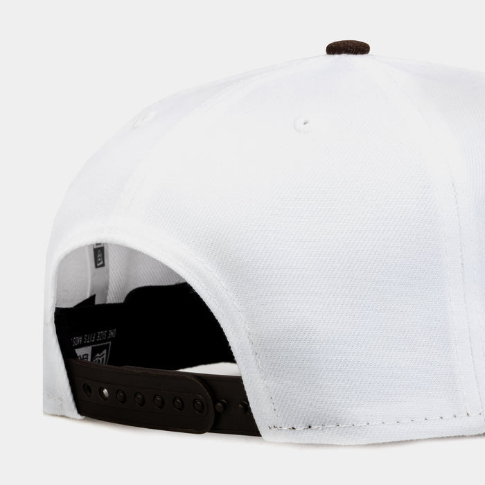 San Diego Padres Crest 9FIFTY Mens Snapback Hat (White/Brown)