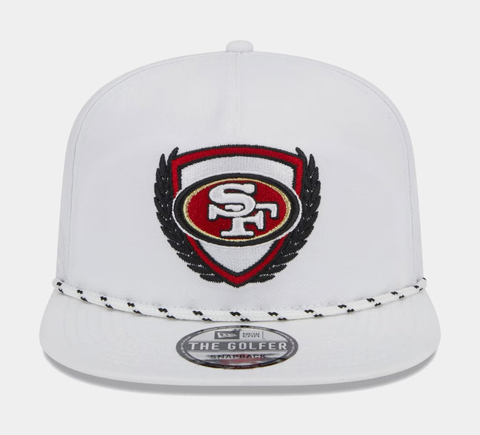 San Francisco 49ers Golfer 9FIFTY Mens Snapback Hat (White)