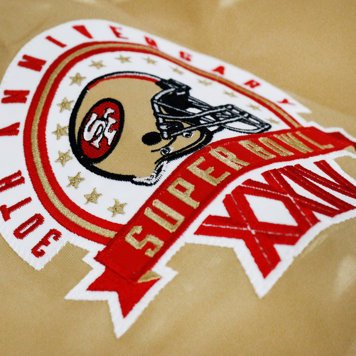 San Francisco 49ers Letterman Jacket Mens Jacket (Gold/Red)