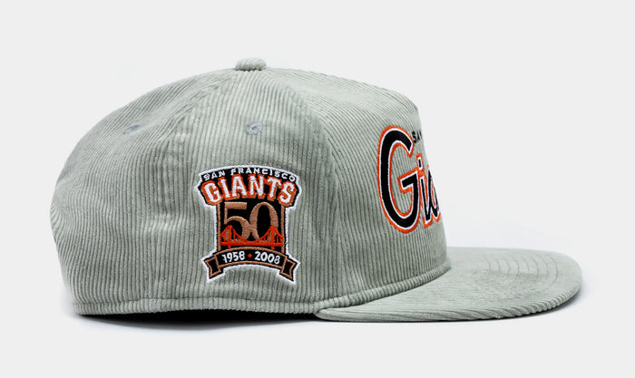 San Francisco Giants Corduroy Golfer Mens Hat (Grey)