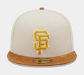 San Francisco Giants Corduroy Visor 59FIFTY Mens Fitted Hat (White/Brown)