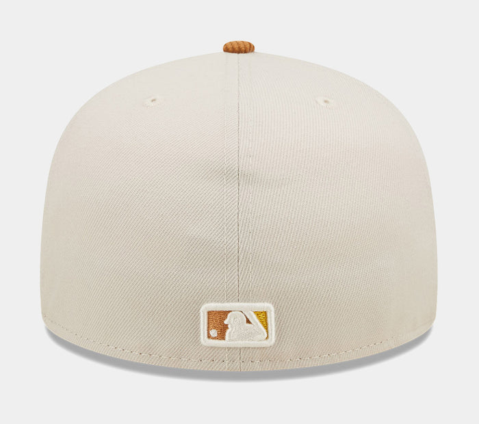 San Francisco Giants Corduroy Visor 59FIFTY Mens Fitted Hat (White/Brown)
