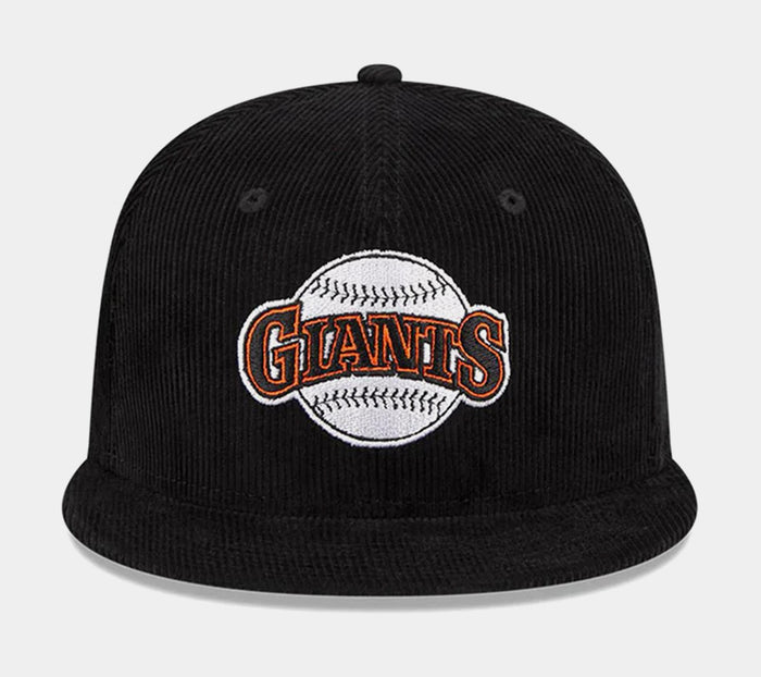 San Francisco Giants Throwback Corduroy 59FIFTY Mens Hat (Black)