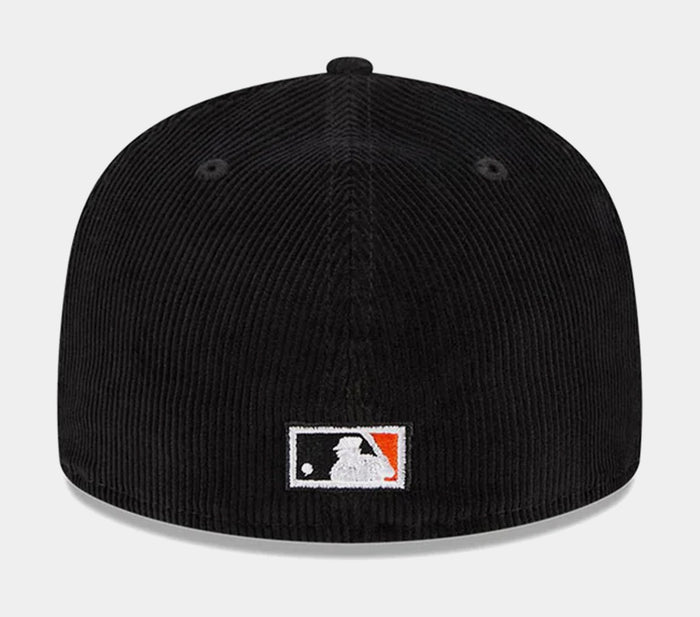 San Francisco Giants Throwback Corduroy 59FIFTY Mens Hat (Black)