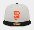 San Francisco Giants Varsity Letter 59FIFTY Mens Fitted Hat (Grey/Black)