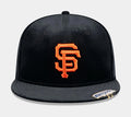 San Francisco Giants Velvet Visor Clip 59Fifty Fitted Mens Hat (Black/Orange)