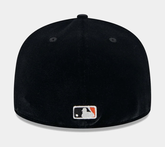 San Francisco Giants Velvet Visor Clip 59Fifty Fitted Mens Hat (Black/Orange)