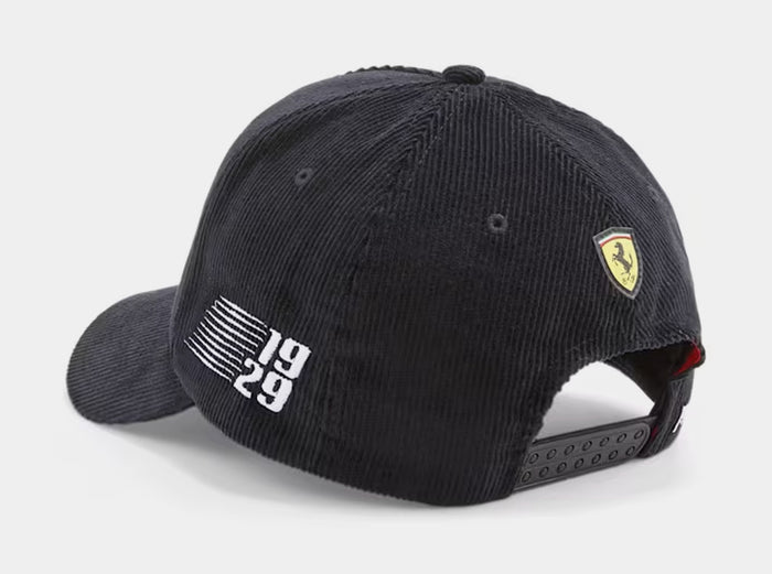 Scuderia Ferrari Garage Crew Baseball Cap Mens Hat (Black/White)