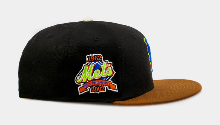 Shoe Palace Exclusive Gingerbread New York Mets 59Fifty Mens Fitted Hat (Black/Brown)