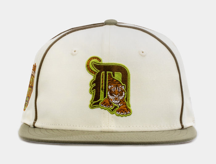 Shoe Palace Exclusive Green Chrome Detroit Tigers 59Fifty Mens Fitted Hat (Green/Beige)