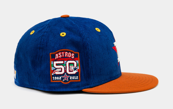 Shoe Palace Exclusive Houston Astros 59Fifty Fitted Mens Hat (Blue/Orange)