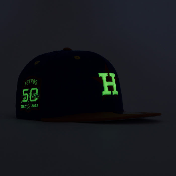 Shoe Palace Exclusive Houston Astros 59Fifty Fitted Mens Hat (Blue/Orange)