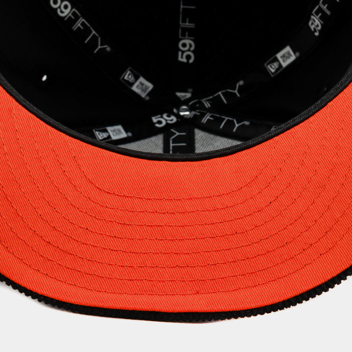 Shoe Palace Exclusive Houston Astros Black Cord 59Fifty Fitted Mens Hat (Black/Orange)
