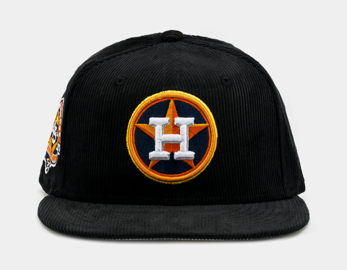 Shoe Palace Exclusive Houston Astros Black Corduroy 59Fifty Fitted Mens Hat (Black)