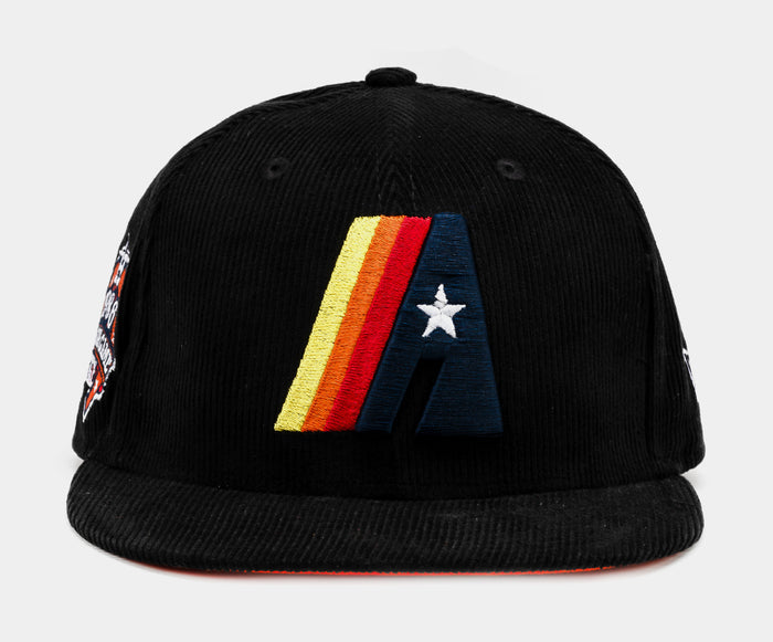 Shoe Palace Exclusive Houston Astros Everyday Cord 59Fifty Fitted Mens Hat (Black/Orange)