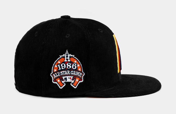Shoe Palace Exclusive Houston Astros Everyday Cord 59Fifty Fitted Mens Hat (Black/Orange)