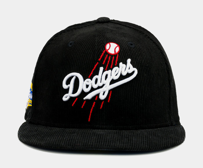 Shoe Palace Exclusive Los Angeles Dodgers Everyday Corduroy 59Fifty Fitted Mens Hat (Black/Blue)