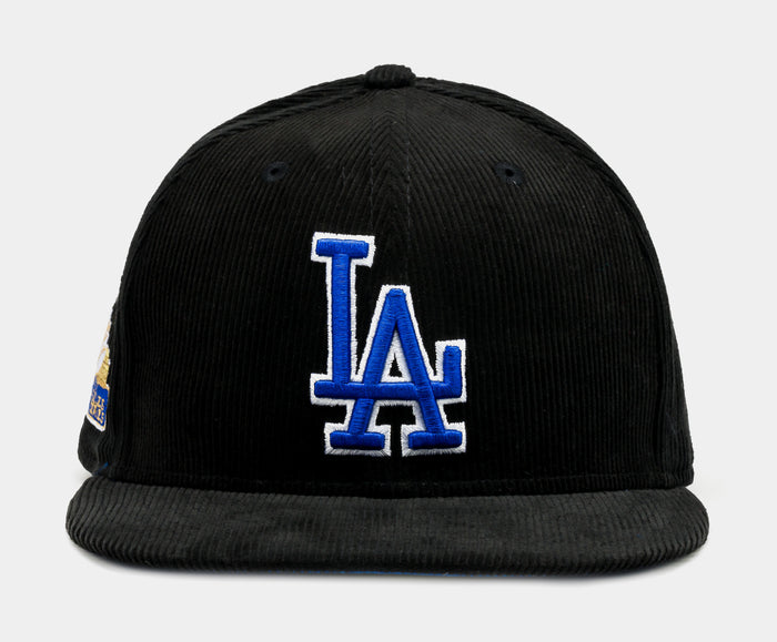 Shoe Palace Exclusive Los Angeles Dodgers Everyday Corduroy 59Fifty Fitted Mens Hat (Black/Blue)