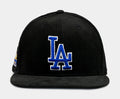 Shoe Palace Exclusive Los Angeles Dodgers Everyday Corduroy 59Fifty Fitted Mens Hat (Black/Blue)