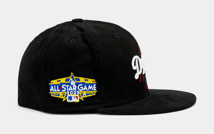 Shoe Palace Exclusive Los Angeles Dodgers Everyday Corduroy 59Fifty Fitted Mens Hat (Black/Blue)