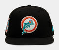 Shoe Palace Exclusive Miami Dolphins 59Fifty Fitted Mens Hat (Black/Blue)
