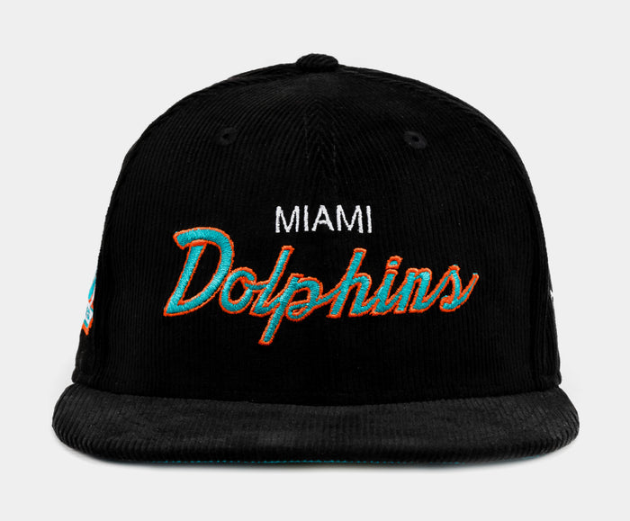 Shoe Palace Exclusive Miami Dolphins Everyday Corduroy 59Fifty Fitted Mens Hat (Black/Teal)