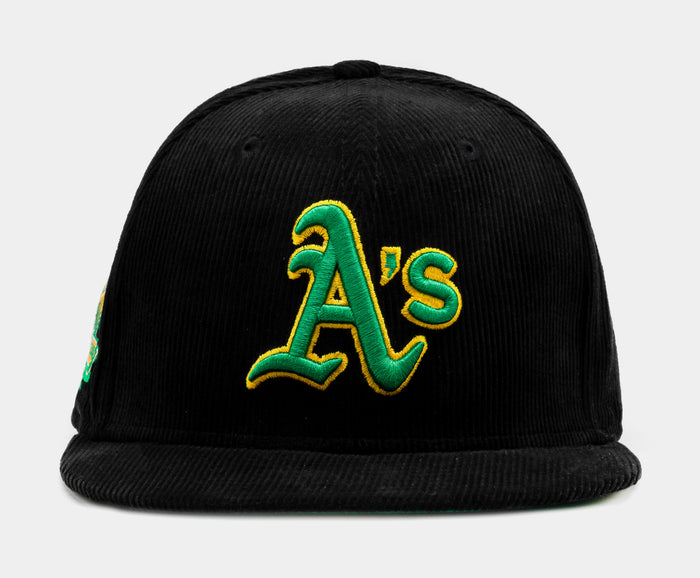 Shoe Palace Exclusive Oakland A's Everyday Cord 59Fifty Fitted Mens Hat (Black/Green)