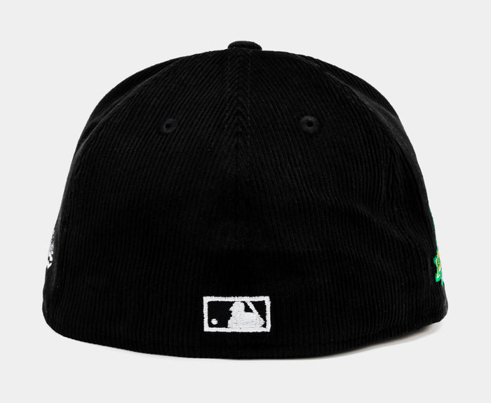 Shoe Palace Exclusive Oakland A's Everyday Cord 59Fifty Fitted Mens Hat (Black/Green)