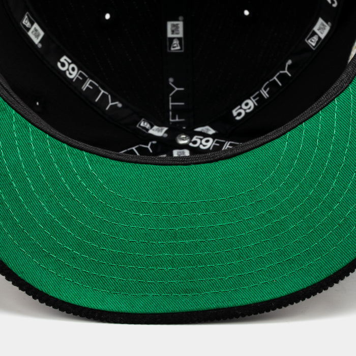 Shoe Palace Exclusive Oakland A's Everyday Cord 59Fifty Fitted Mens Hat (Black/Green)