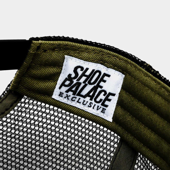 Shoe Palace Exclusive Panther Palace Trucker Mens Hat (Olive/Black)