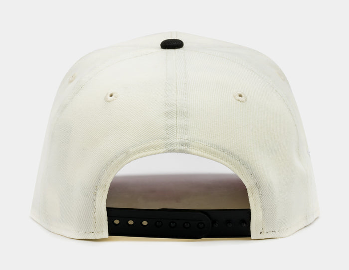 Shoe Palace Exclusive San Francisco 49ers Chrome Black 9Forty Snapback Mens Hat (Beige/Black)