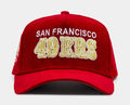 Shoe Palace Exclusive San Francisco 49ers Red Corduroy 9Forty Snapback Mens Hat (Red/Gold)