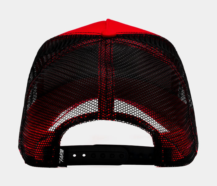 Shoe Palace Exclusive Whale Palace Trucker Mens Hat (Red/Black)