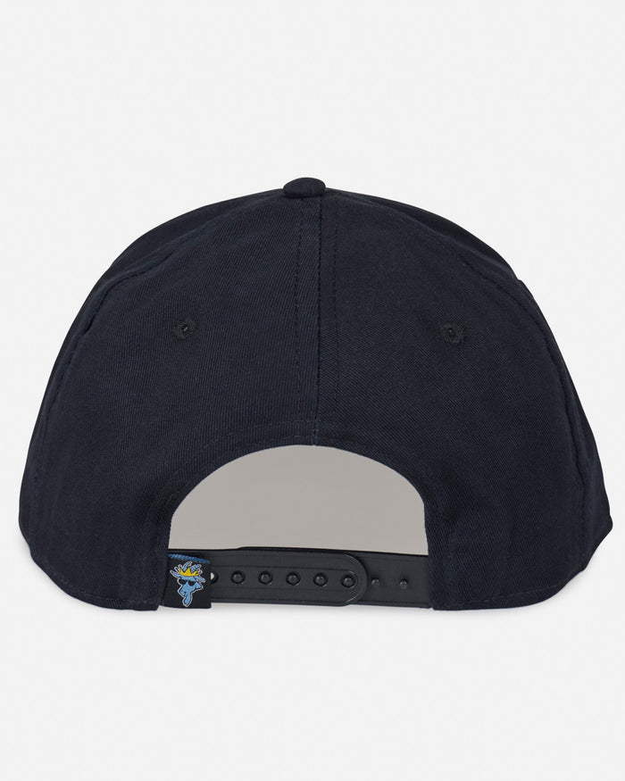 Back of black Signature Flat Brim Snapback#color_black