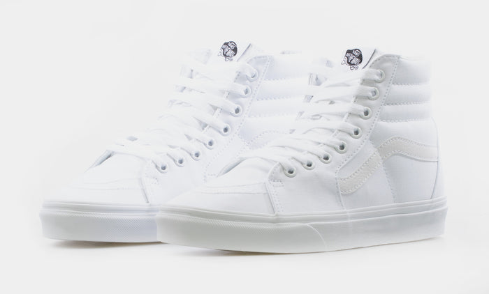 SK8-HI Canvas Mens Skateboarding Shoe (White/White)