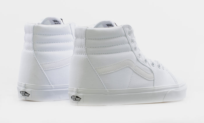 SK8-HI Canvas Mens Skateboarding Shoe (White/White)