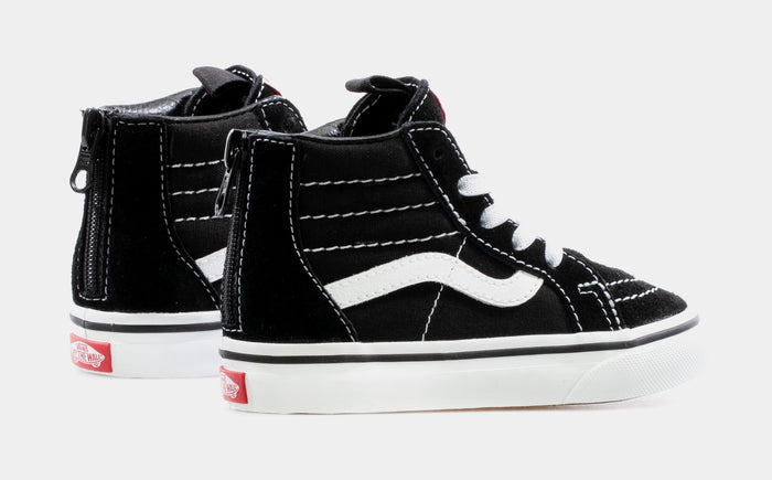 SK8-HI Zip Infant Toddler Skateboarding Shoe (Black/White)