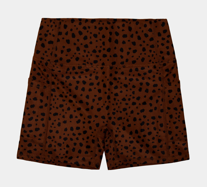 Skylar Biker Shorts Womens Shorts (Brown)