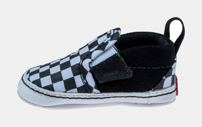 Slip On V Crib Infant Skate Shoes (Black/White)