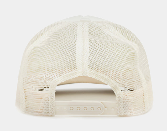 Smiley Face Trucker Mens Hat (Beige)