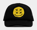 Smiley Face Trucker Mens Hat (Black)