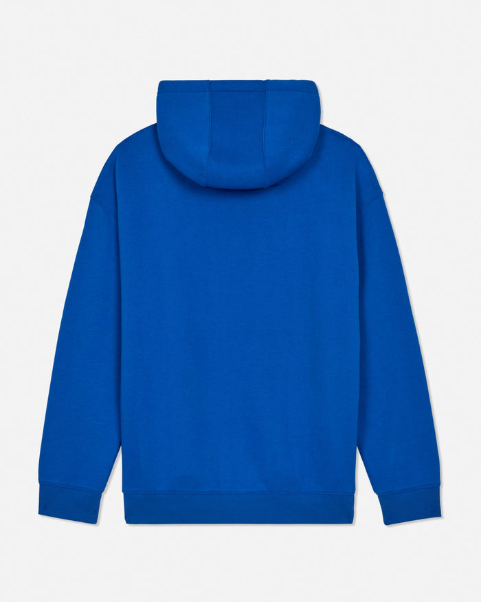 Back of royal hoodie