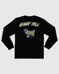 Black long sleeve with army goat and camo pattern text