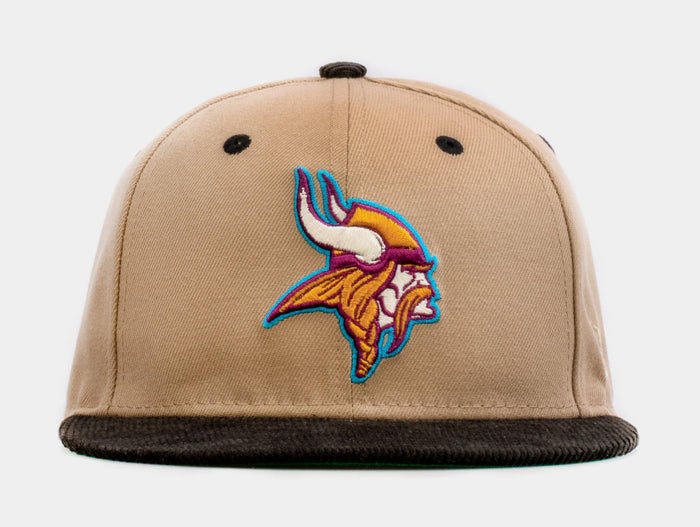 SP Exclusive Desert Sky Minnesota Vikings 59Fifty Mens Fitted Hat (Beige/Black)