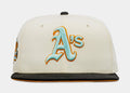 SP Exclusive Reverse Dreams Oakland A's 59Fifty Mens Fitted Hat (Beige/Black)