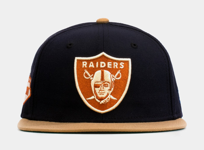 SP Exclusive Varsity Blues Las Vegas Raiders 59Fifty Mens Fitted Hat (Navy/Pine)