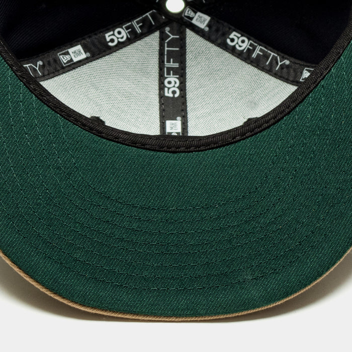 SP Exclusive Varsity Blues Las Vegas Raiders 59Fifty Mens Fitted Hat (Navy/Pine)