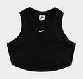 Sport Essentials Ribbed Womens Tank Top (Black/White)