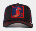 Stallion Trip Trucker Mens Hat (Black/Red)